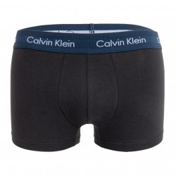  Lot de 3 boxers taille basse Cotton Stretch - ceinture orange, bleu et kaki - CALVIN KLEIN U2664G-1TU 