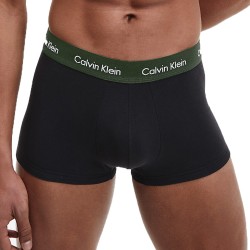  Juego de 3 boxers de cintura baja Cotton Stretch - cinturón azul, najanra y caqui - CALVIN KLEIN U2664G-1TU 