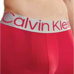  Boxer aderenti in confezione da 3 Steel Cotton - grigio, rosso e blu - CALVIN KLEIN NB3130A-109 