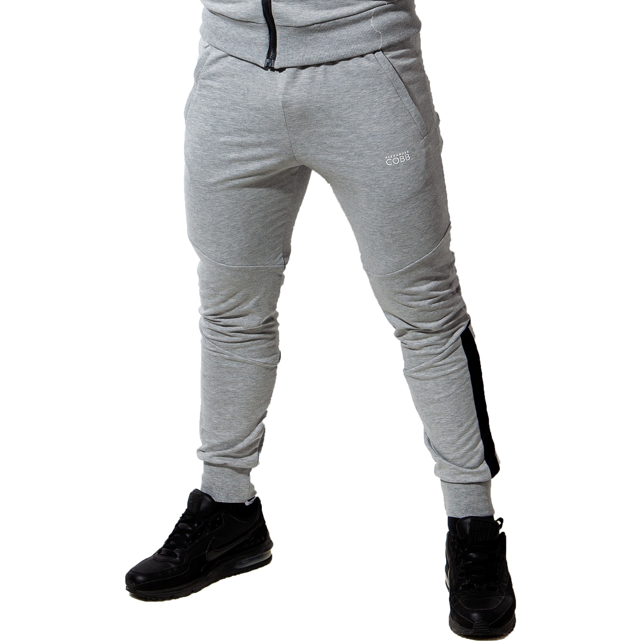 Jogging homme à carreaux Jogging R1228 gris clair