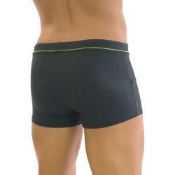 Boxer Shorts, Bath Shorty of the brand EMINENCE - Boxer de bain anthracite & anis - Ref : 3A77 3617