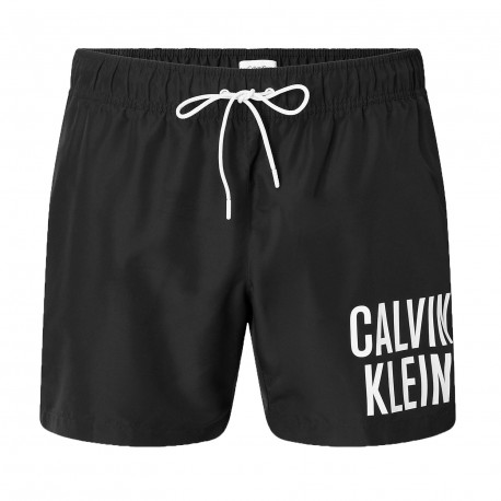  Short de bain mi-long avec cordon de serrage Intense Power  - noir - CALVIN KLEIN KM0KM00701-BEH 