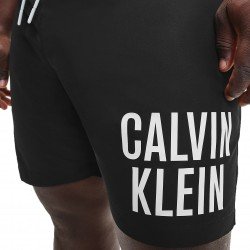  Bañador de largo medio con cordón Intense Power - negro - CALVIN KLEIN KM0KM00701-BEH 