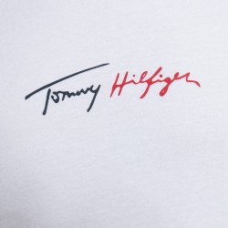  T-shirt Tommy col rond à logo signature - blanc - TOMMY HILFIGER *UM0UM02513-YBR 