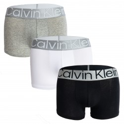  Boxer Calvin Klein Steel Cotton - gris noir blanc (Lot de 3) - CALVIN KLEIN *NB3130A-MPI 