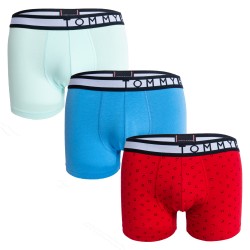  Lot de 3 boxers à logo sur la ceinture Tommy - rouge et bleu - TOMMY HILFIGER *UM0UM01565-00R 