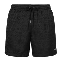  Short De Bain Mi-long  Calvin Klein Avec Cordon De Serrage Core Solids - noir - CALVIN KLEIN *KM0KM00726-0GO 