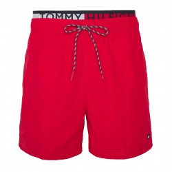  Short de bain mi-long à ceinture logo Tommy hilfiger - rouge - TOMMY HILFIGER *UM0UM02509-XLG 