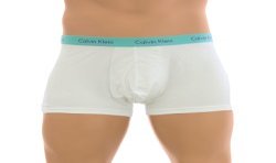 Pantaloncini boxer, Shorty del marchio CALVIN KLEIN - Shorty Calvin Klein Sky blanc & turquoise - Ref : U7067A Q36