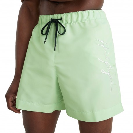  Short de bain mi-long Tommy à logo signature - vert - TOMMY HILFIGER *UM0UM02299-LXY 