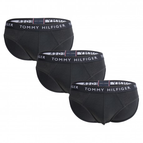  Pack of 3 Tommy cotton briefs - black - TOMMY HILFIGER UM0UM02206-0TE 