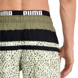  Pantaloncini da bagno di media lunghezza PUMA Swim Heritage Stripe - Moss verde - PUMA 701211024-004 