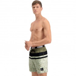  PUMA Swim Heritage Stripe Mittellange Badeshorts - Moss grün - PUMA 701211024-004 