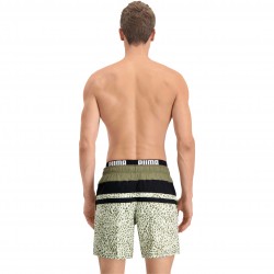  Pantaloncini da bagno di media lunghezza PUMA Swim Heritage Stripe - Moss verde - PUMA 701211024-004 