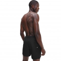  Short de bain mi-long avec cordon de serrage Calvin Klein Intense Power  - noir - CALVIN KLEIN KM0KM00739-BEH 