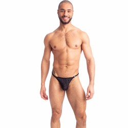  Devoré Noir - String Striptease - L'HOMME INVISIBLE UW21X-DEV-DE1 