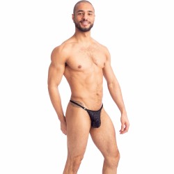  Devoré Noir - String Striptease - L'HOMME INVISIBLE UW21X-DEV-DE1 