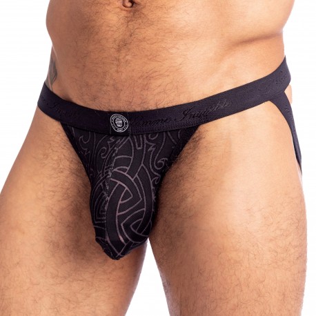  Devoré Noir - Jockstrap - L'HOMME INVISIBLE MY45-DEV-DE1 