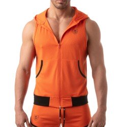  Veste à capuche sans manche Mesh - orange - TOF PARIS TOF202O 