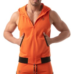  Veste à capuche sans manche Mesh - orange - TOF PARIS TOF202O 