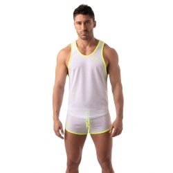  Leichtes Tanktop Mesh - weiß - TOF PARIS TOF203B 