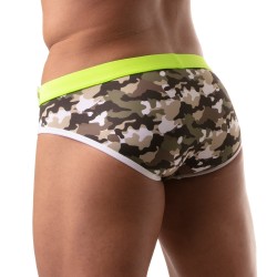  Slip de baño de tamaño bajo Iconic - camuflaje caqui - TOF PARIS TOF206K 