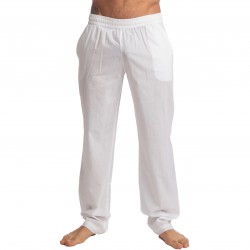  Pantalon Lounge - blanc - L'HOMME INVISIBLE HW144-LOU-002 