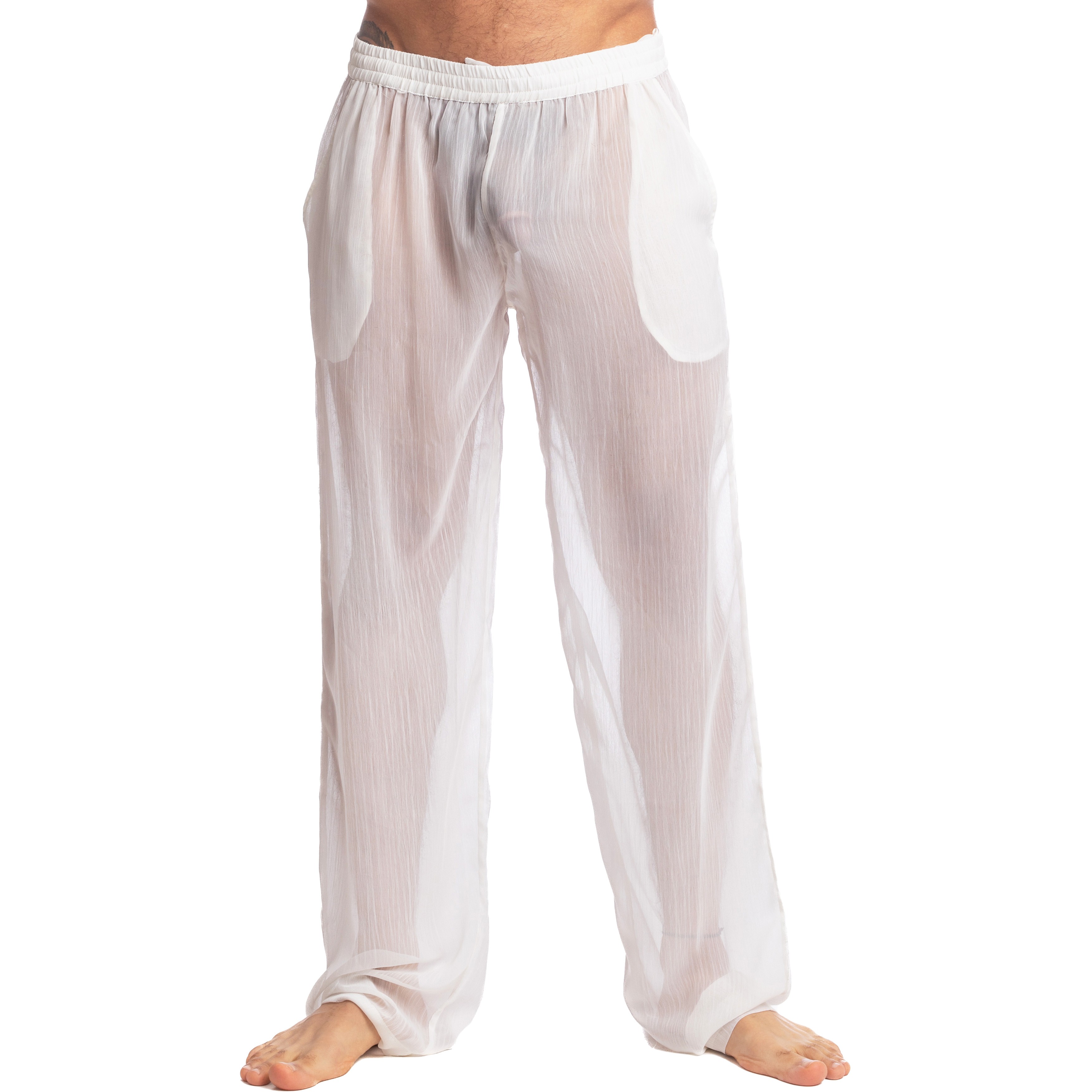 Chantilly - White transparent trousers - L'Homme Invisible : sale o
