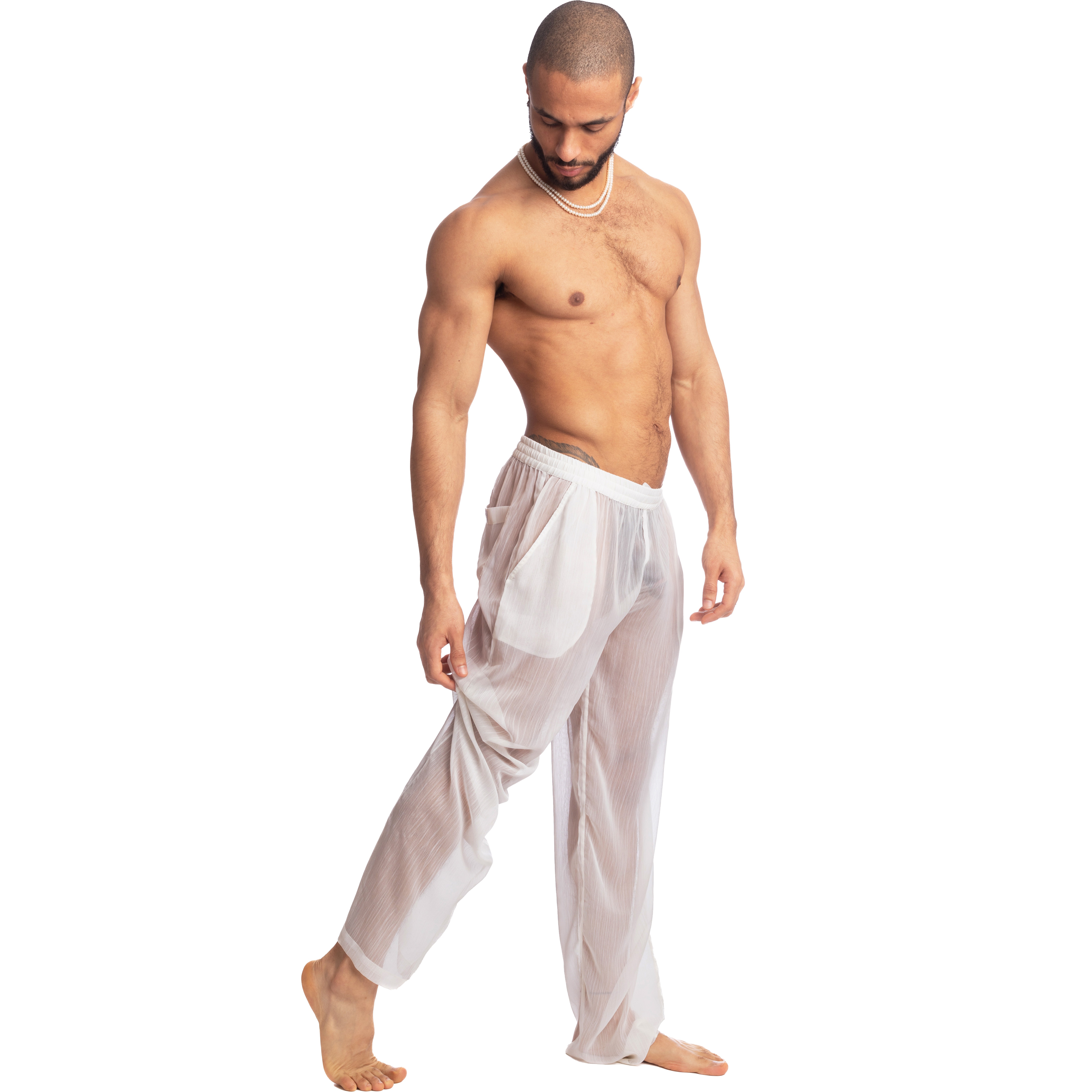 Chantilly - White transparent trousers - L'Homme Invisible : sale o