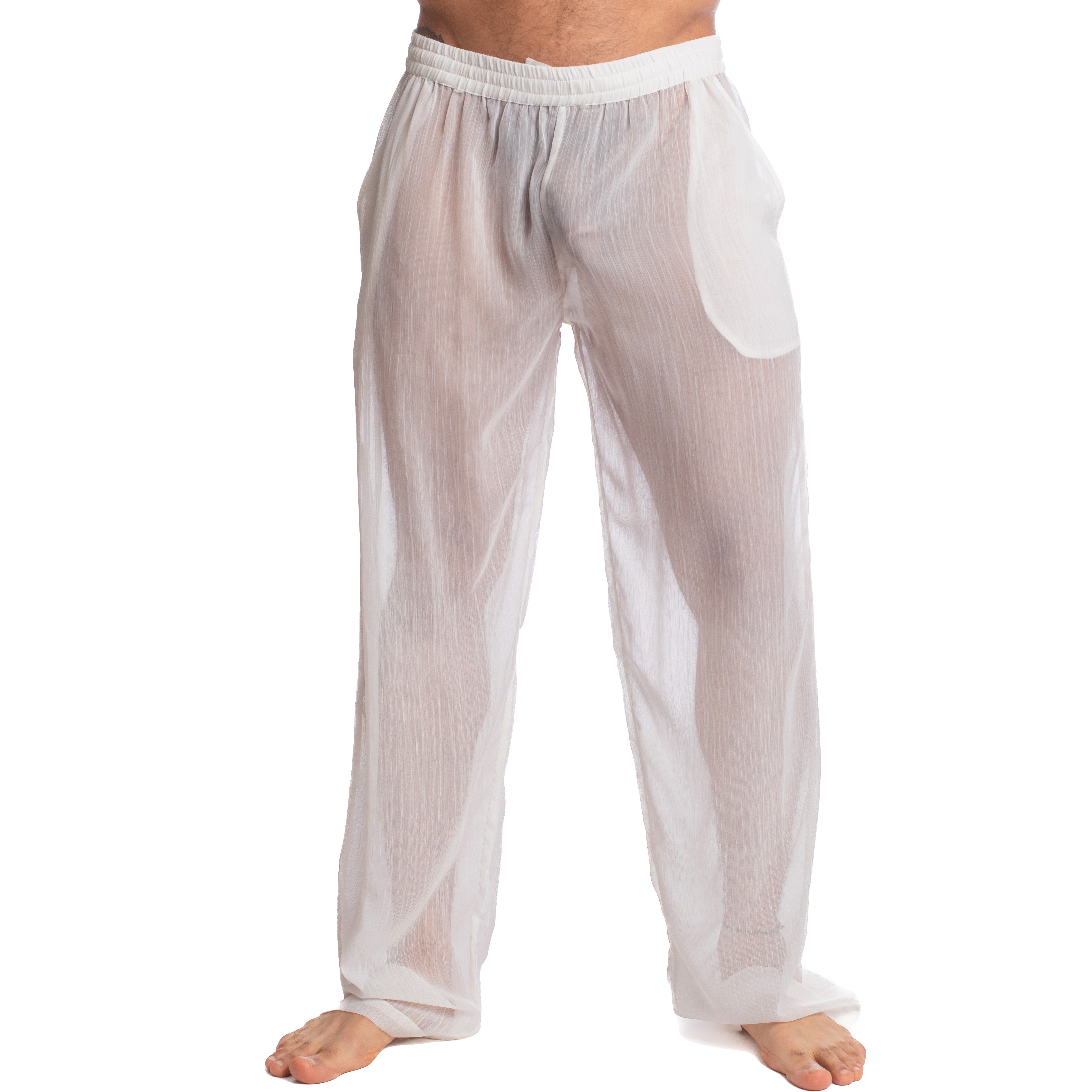 Chantilly - Pantalones blancos transparentes - L'Homme Invisible 