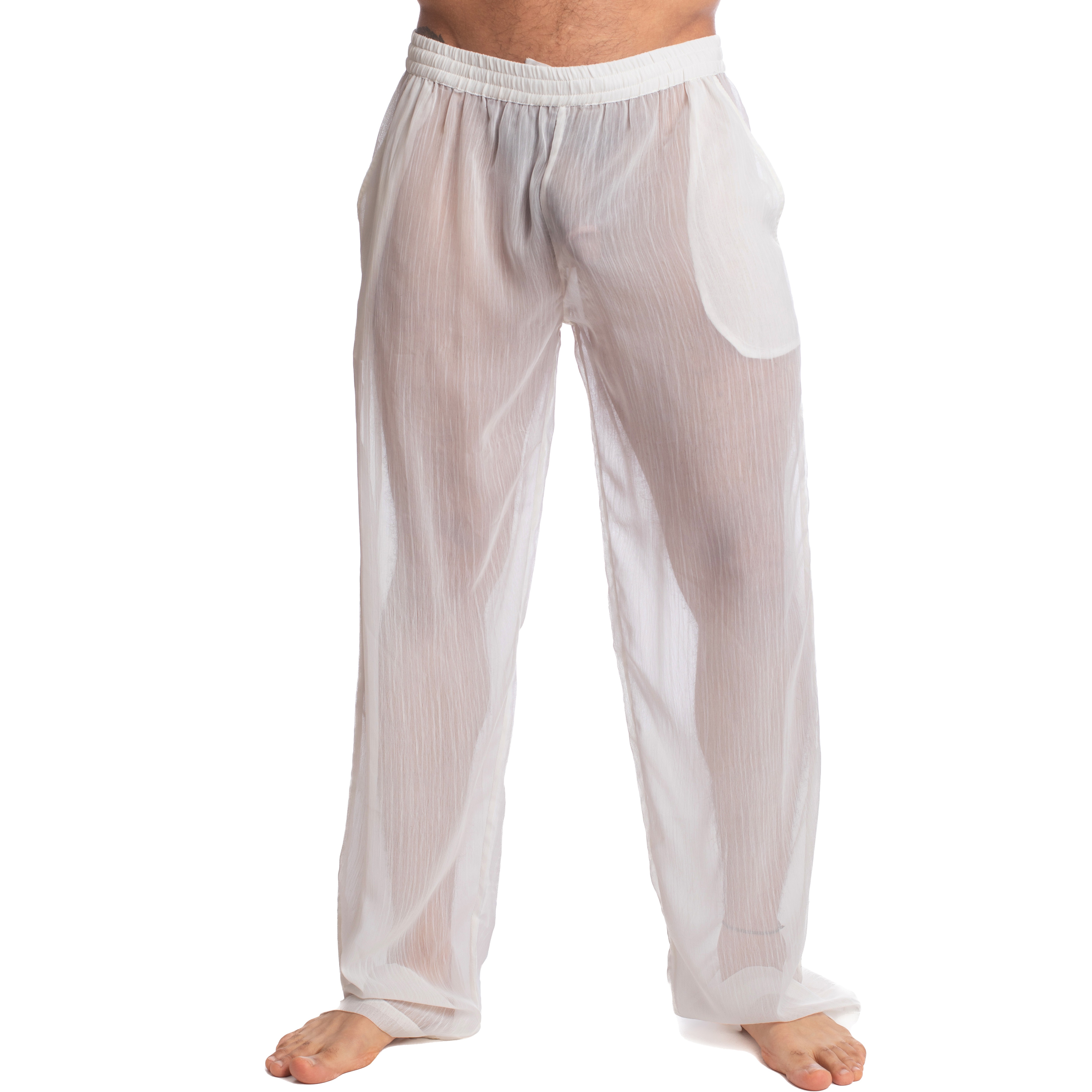 Chantilly - White transparent trousers - L'Homme Invisible : sale o