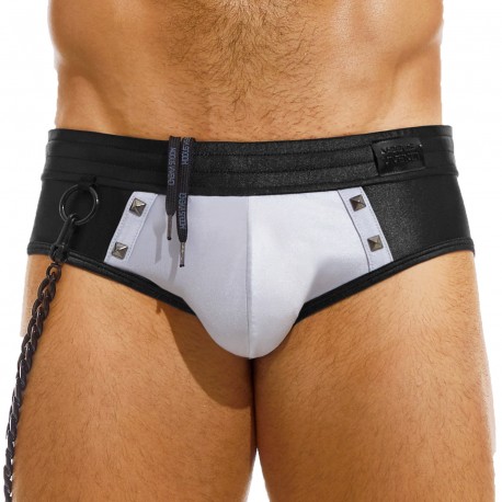  Dark Classic Swim Brief - silver - MODUS VIVENDI GS2212-SILVER 