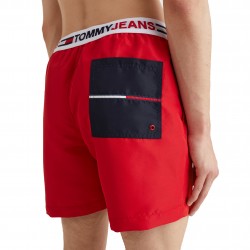  Short de bain mi-long à ceinture logo Tommy Jeans - rouge - TOMMY HILFIGER UM0UM02490-XLG 