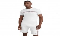  Camiseta con cinta distintiva y logos Tommy - blanco - TOMMY HILFIGER UM0UM02422-YBR 