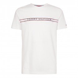  Camiseta con cinta distintiva y logos Tommy - blanco - TOMMY HILFIGER UM0UM02422-YBR 