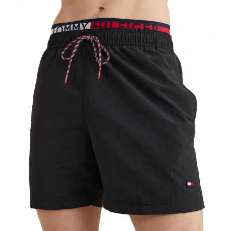  Logo Waist Mid Length Swim Shorts Tommy hilfiger - red - TOMMY HILFIGER *UM0UM02509-BDS 