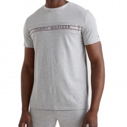  T-shirt à logo et bande emblématique Tommy - gris - TOMMY HILFIGER *UM0UM02422-P61 