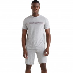  T-shirt à logo et bande emblématique Tommy - gris - TOMMY HILFIGER *UM0UM02422-P61 