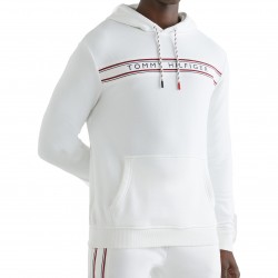  Sweat Tommy Hilfiger à capuche et bande emblématique - blanc - TOMMY HILFIGER *UM0UM02427-YBR 