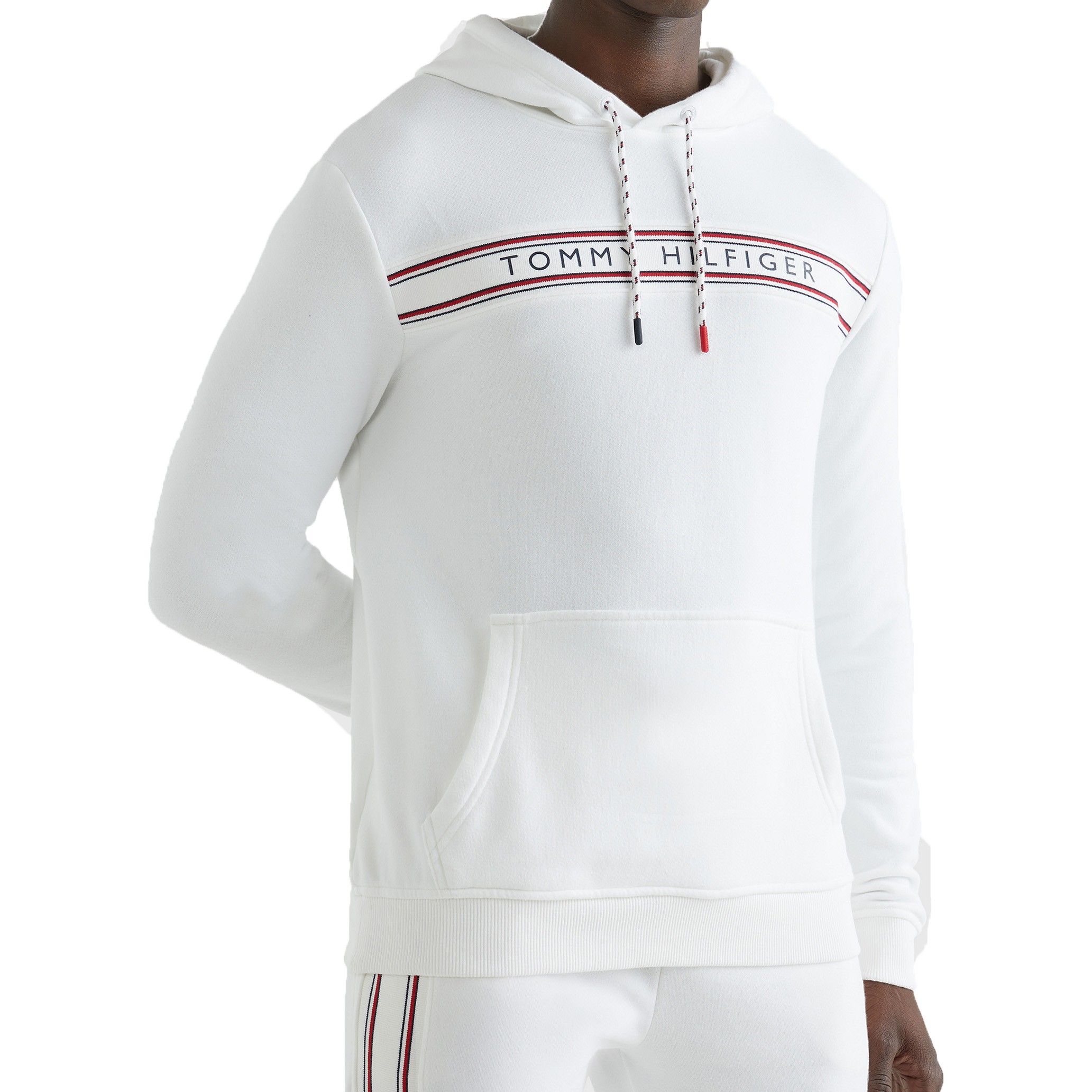 Sweat à capuche logo blanc homme - Tommy Hilfiger