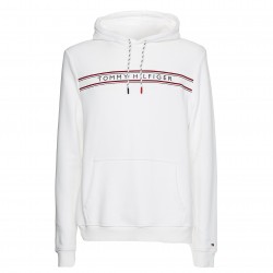  Felpa con cappuccio e nastro iconico Tommy - bianco - TOMMY HILFIGER *UM0UM02427-YBR 