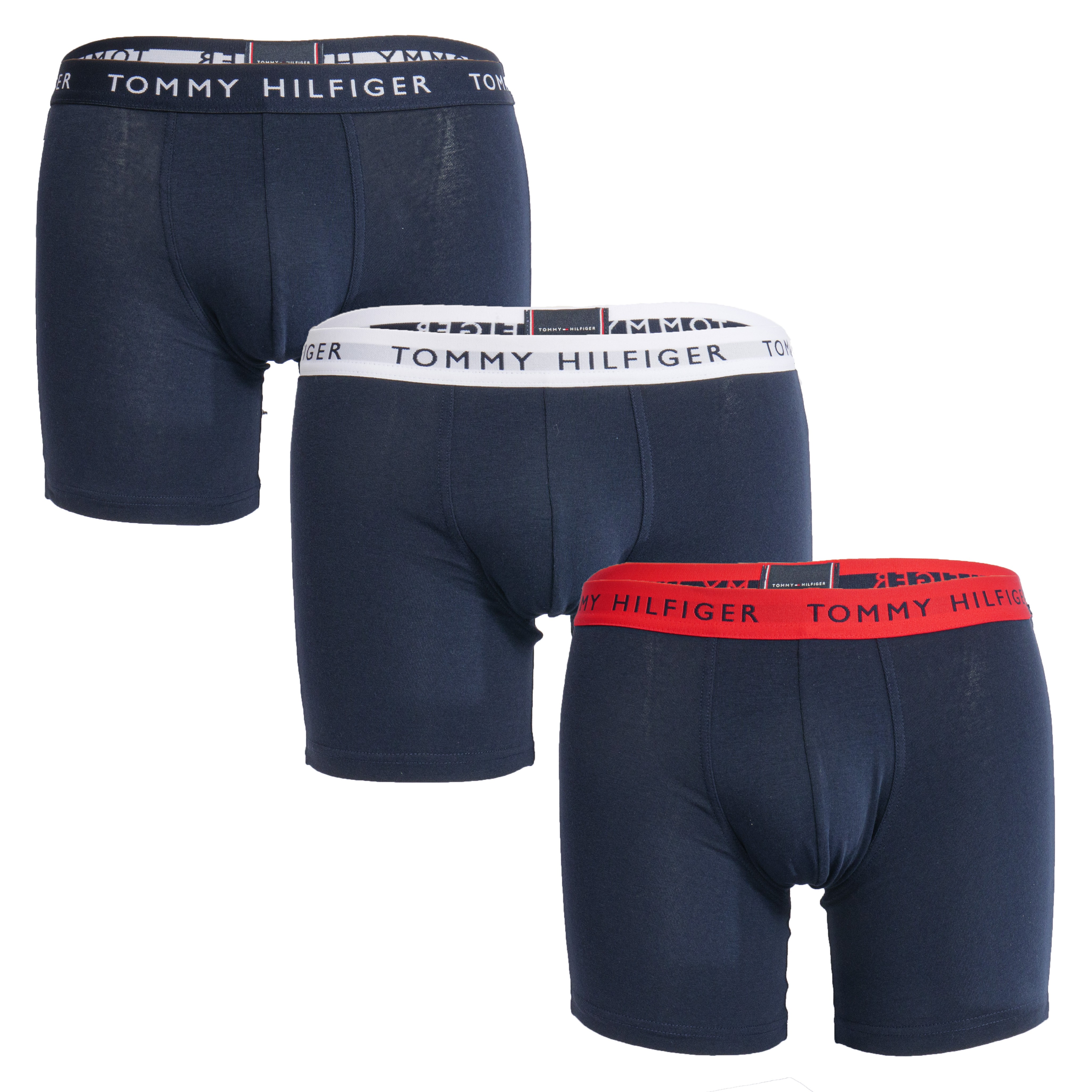 3-Pack Logo Waistband Boxer Briefs blue, white and red - Tommy Hilf