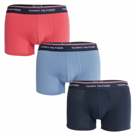  Set of 3 boxers in stretch cotton - navy, blue and red - TOMMY HILFIGER *1U87903842-0TU 