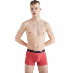  Lot de 3 boxers en coton extensible - navy, bleu et rouge - TOMMY HILFIGER *1U87903842-0TU 