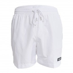  Pantaloncini Da Bagno Con Cordoncino Medio Calvin Klein Core Solids - bianco - CALVIN KLEIN *KM0KM00721-YCD 
