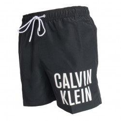  Medium Badeshorts mit Tunnelzug Calvin Klein Intense Power - schwarz - CALVIN KLEIN KM0KM00739-BEH 