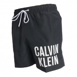  Short de bain mi-long avec cordon de serrage Calvin Klein Intense Power  - noir - CALVIN KLEIN KM0KM00739-BEH 