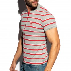  Polo Shirt Stripes - rouge - ES COLLECTION POLO34-C11 