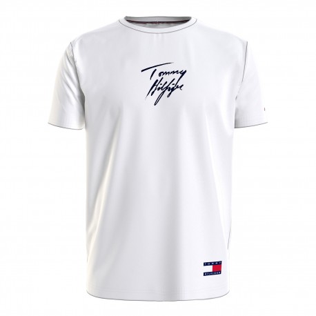  T-shirt Tommy 85 à logo signature - blanc - TOMMY HILFIGER *UM0UM01787-0W2 