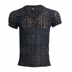  Dévoré Tattoo - T Shirt Col V - L'HOMME INVISIBLE MY73-DEV-D11 